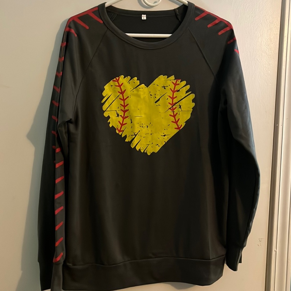 Brand new softball crew neck